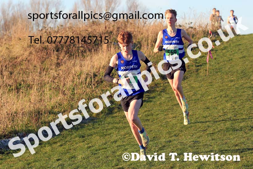 Mens under-20s, 2022 North Eastern Cross Country Champs., Temple Park, South Shields.  Photo: David T. Hewitson/Sports for All Pics